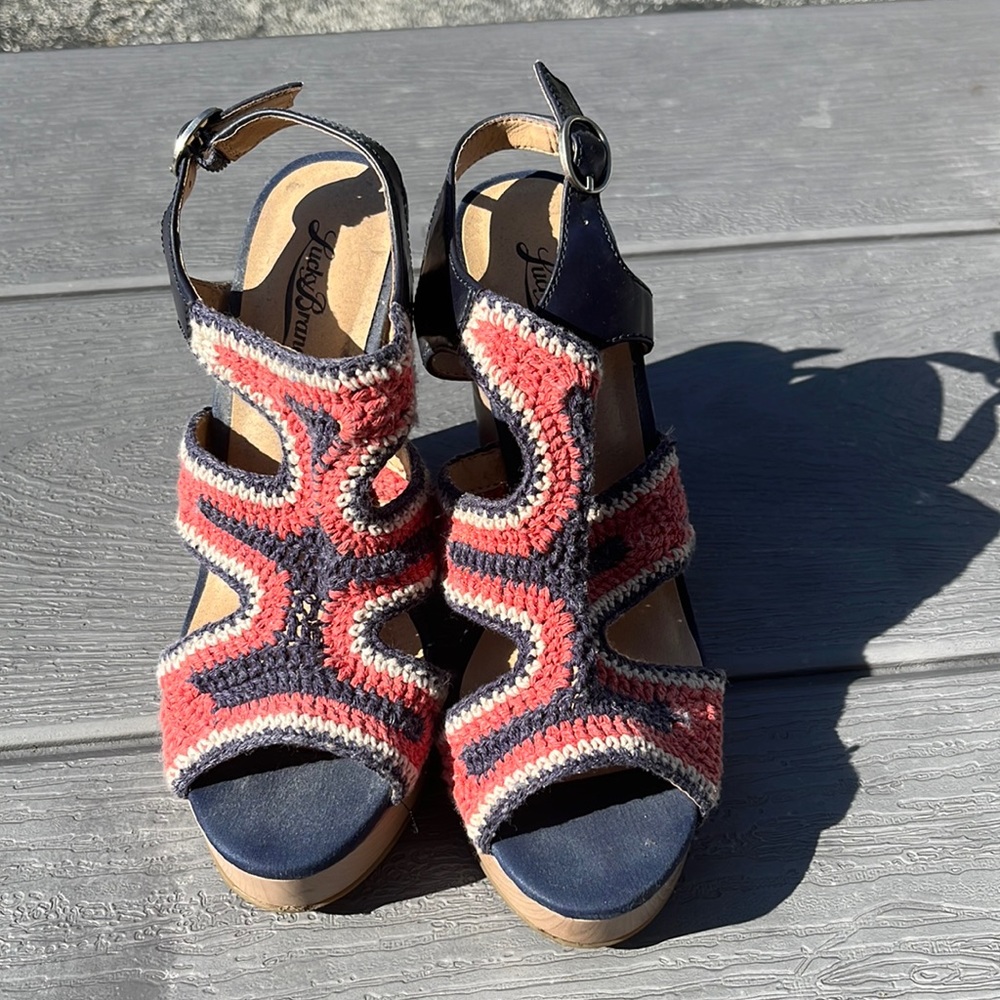 Lucky Brand crochet wedge